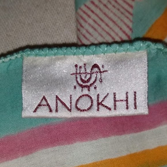 Anokhi: Multi color cotton floral scarf. - Picture 2 of 2